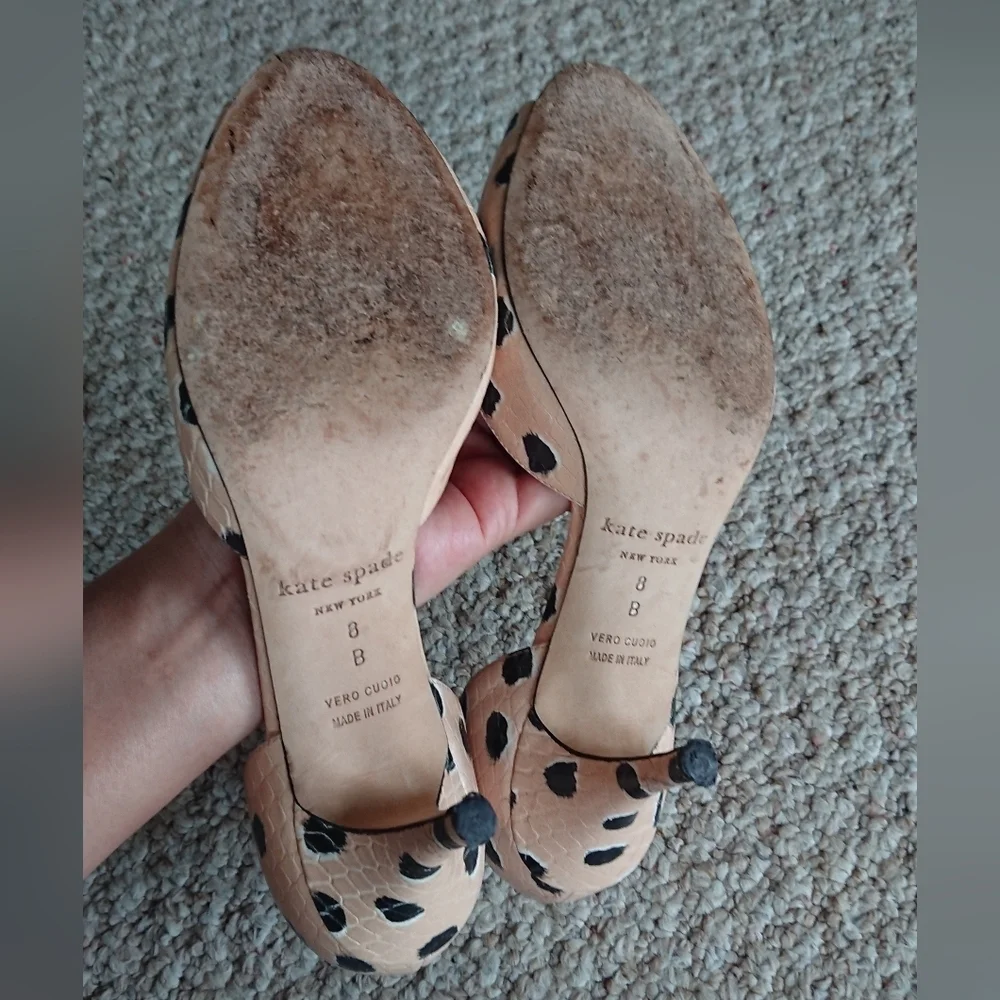 Kate Spade Lula d'Orsay pumps in a spotted snake-embossed pattern size 7.5 - Picture 12 of 12
